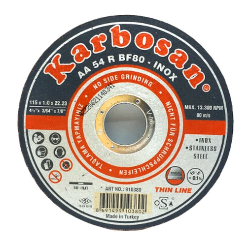 Kesim Performansı Yüksek Metal Kesici Disk 115mm 1.0mm 22mm