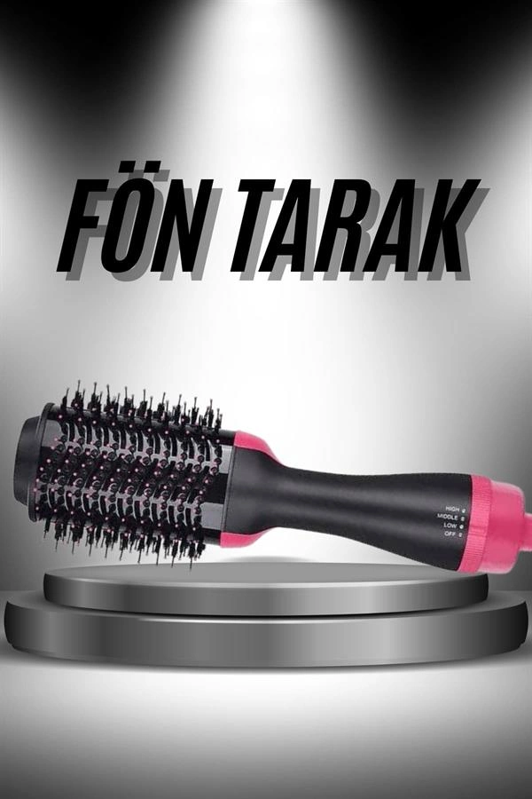 Ergonomik Saç Düzleştirici Fön Tarağı 1200W Hacim Artırıcı