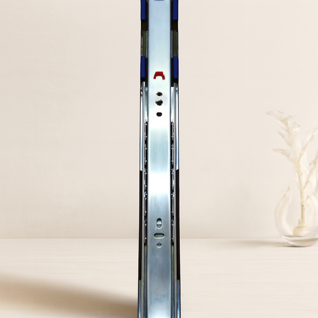 Frenli teleskopik bilyalı çekmece rayı 43x400mm