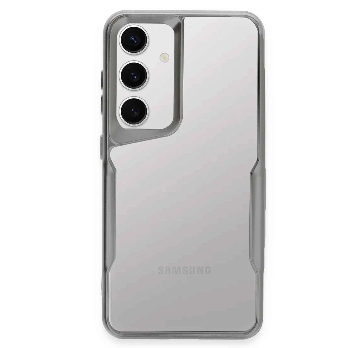 Samsung Galaxy S24 Kılıf Boyi Silikon Kapak - Gümüş