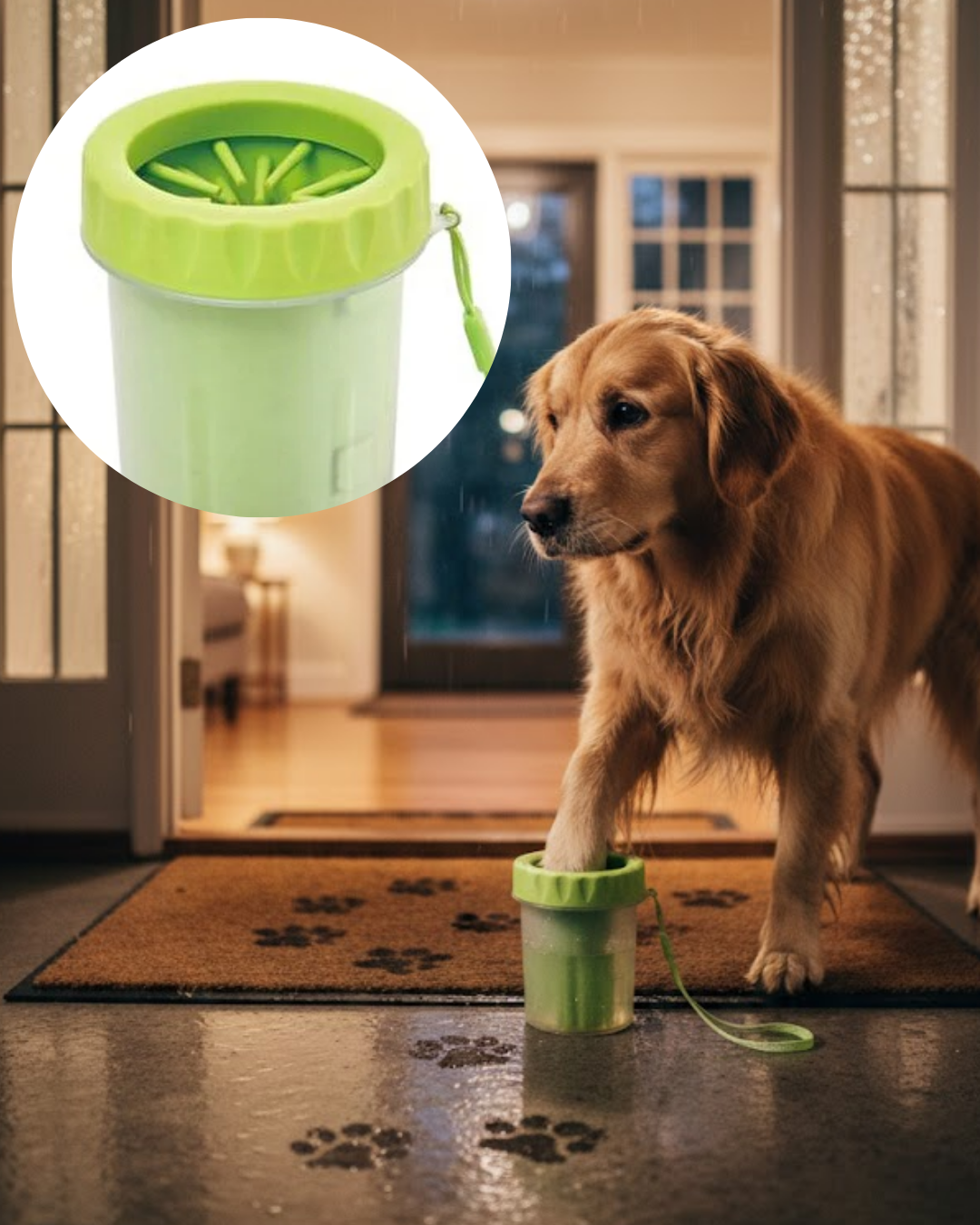 Orta ve Büyük Irk Köpekler İçin Pati Yıkama Kabı Pratik Hijyen Çözümü