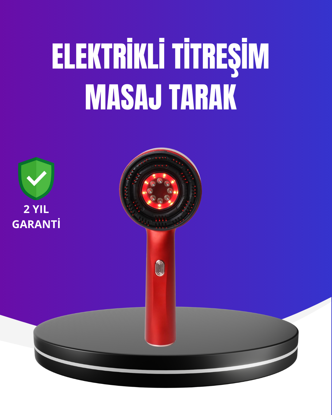 Kırmızı Işık Terapi Özellikli Saç Derisi Masaj Tarak Anti Dökülme