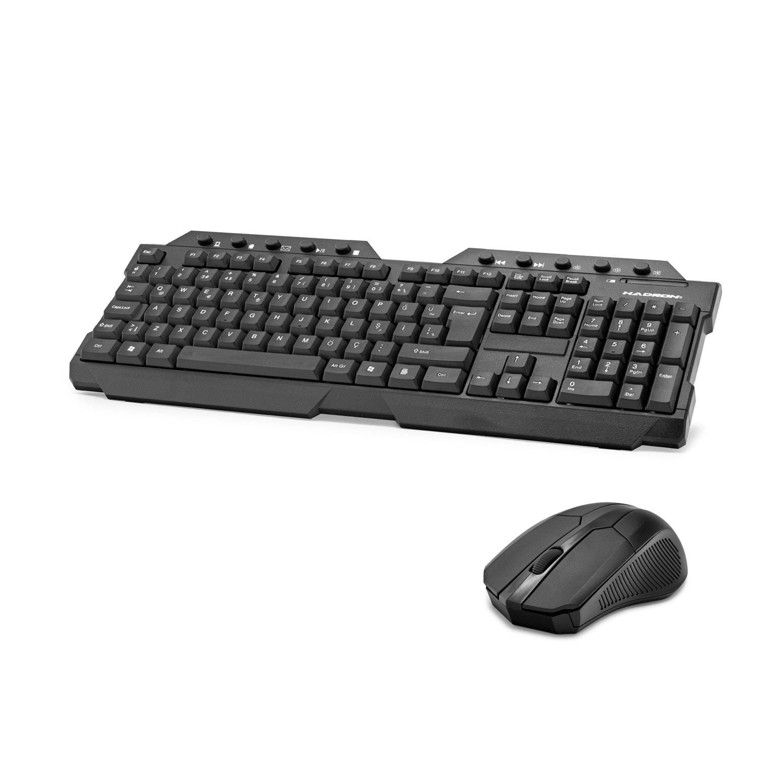 Ergonomik Kablosuz Klavye Mouse Seti 10 Adet Kısayol Tuşu
