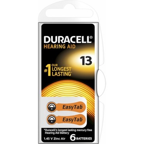 Duracell 13 İşitme Cihazı Kulak Pili 6 Parça Kutu