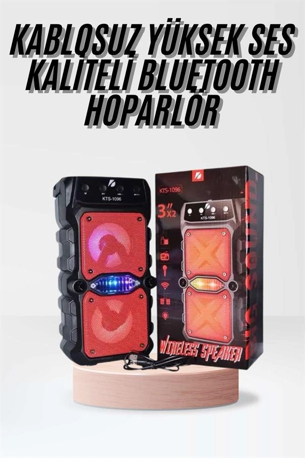 Kablosuz Bluetooth Hoparlör Uzun Pil Süresi ile Led Işıklı