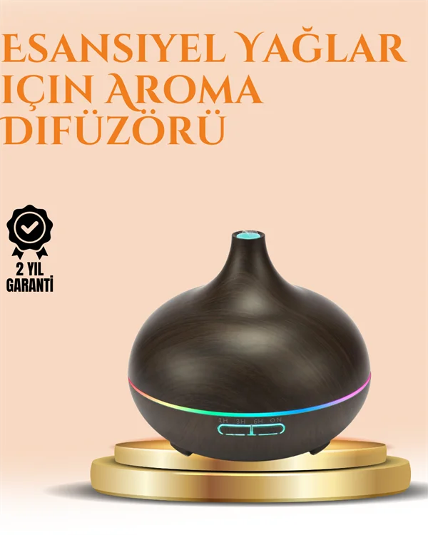 550 ml Ultrasonik Yağ Difüzörü ve Soğuk Buhar Nemlendirici