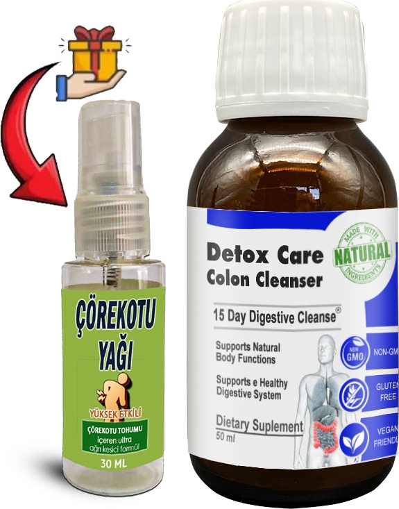 Detox Care: 1 Adet 15 Günlük Pratik Şurup Formülü + 30 ml Çörek Otu Masaj Yağı