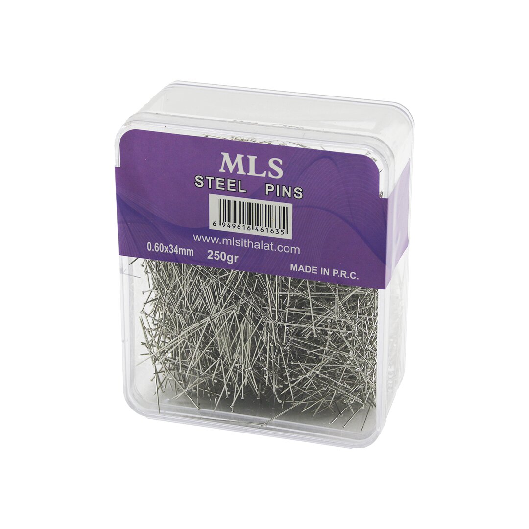 Toplu İğne 0.60X34MM 250GR Şeffaf Mika Kristal Pls.kutulu Ambalaj