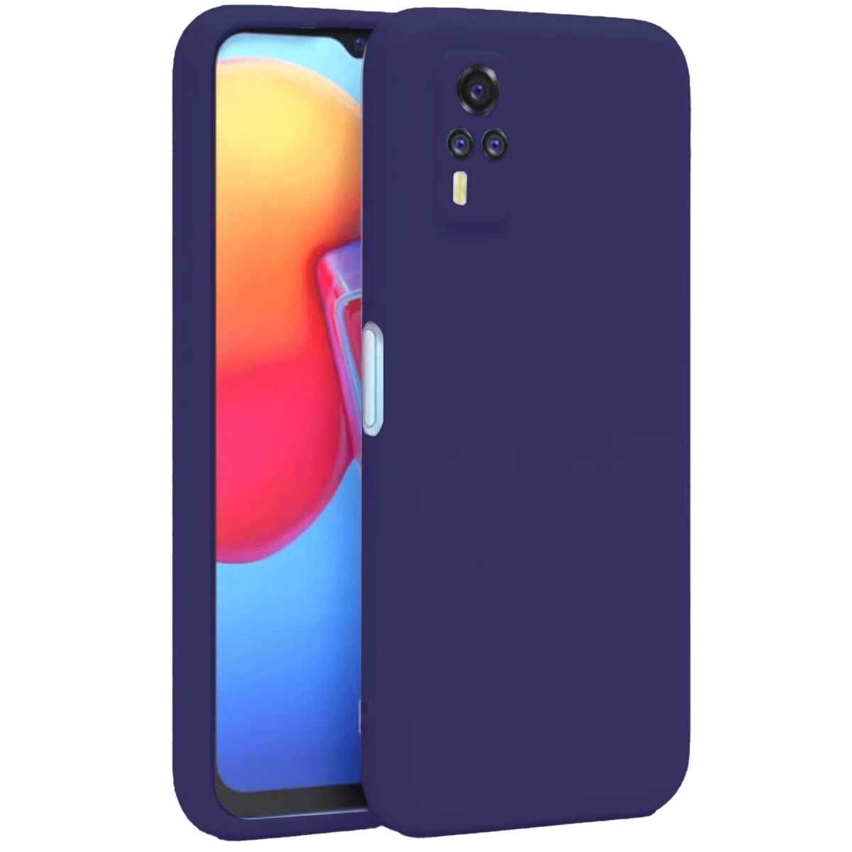 Vivo Y53S Kılıf Nano içi Kadife Silikon - Mor