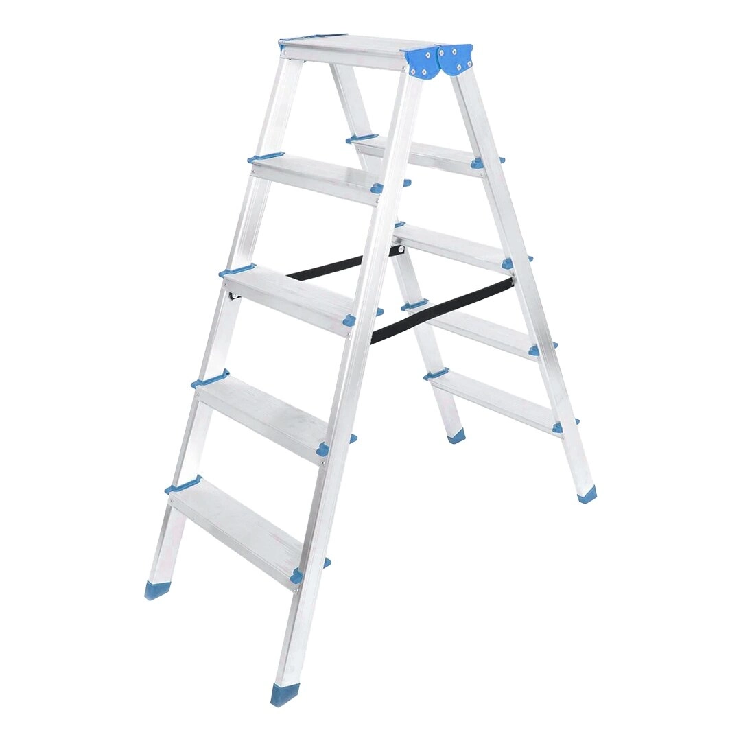 Çift Basamaklı Alüminyum Metal Merdiven 115 cm Yükseklik 8 cm Genişlik
