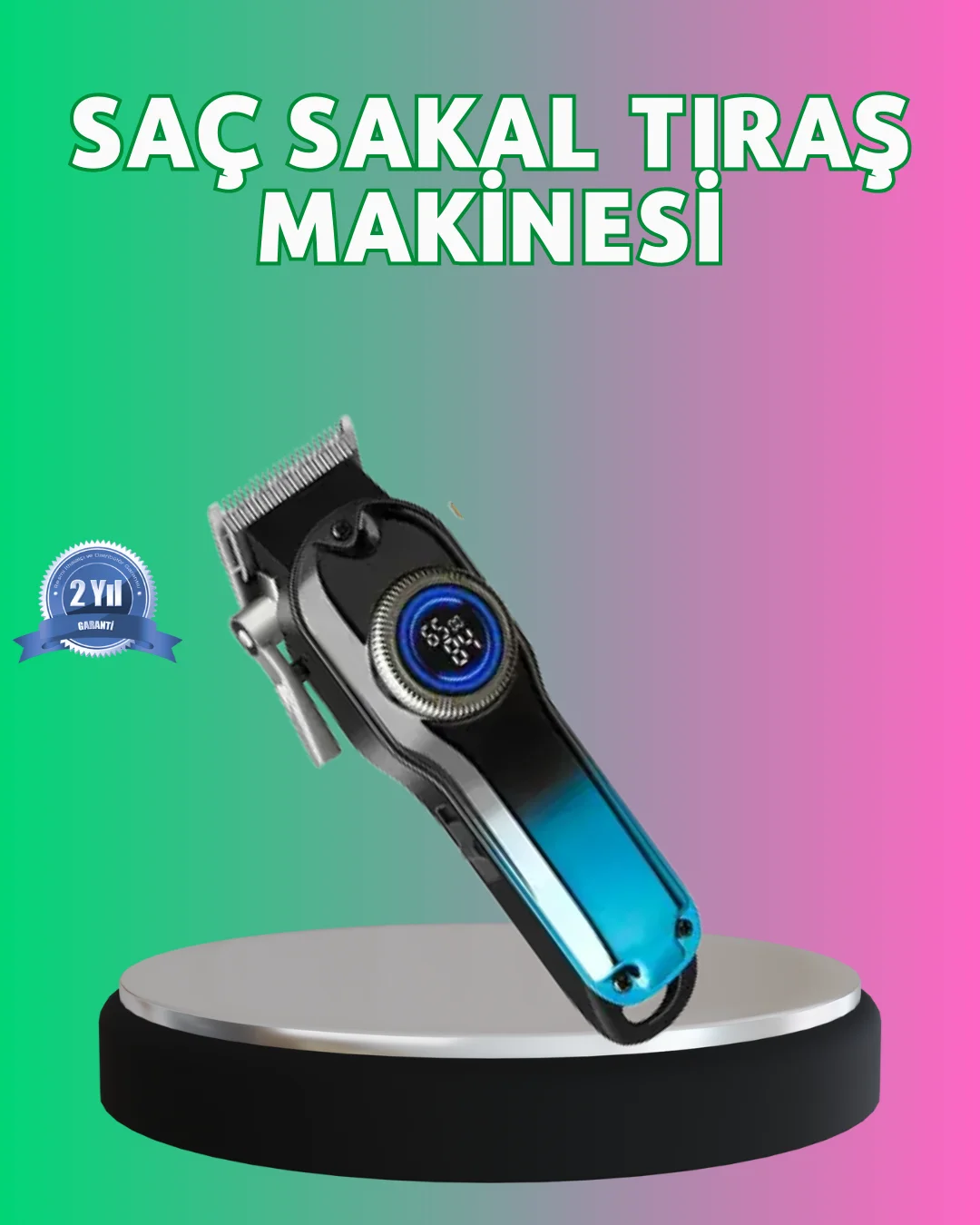 4 Limit Tarağı ve Ayarlanabilir Kesim Uzunluğu Saç Makinesi