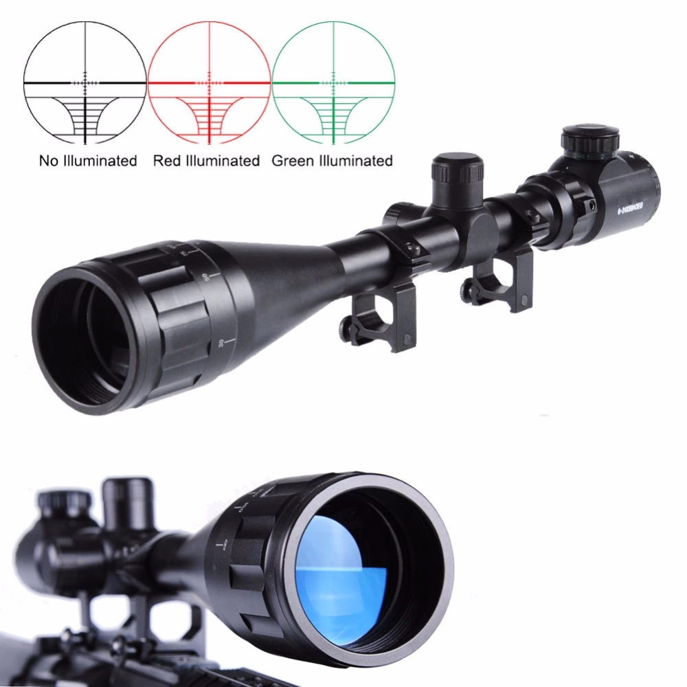4-16x50 Aoeg Zoomlu Dürbünü çift Işıklı Kırmızı,yeşil Kaynaklı Avcılık Dürbün