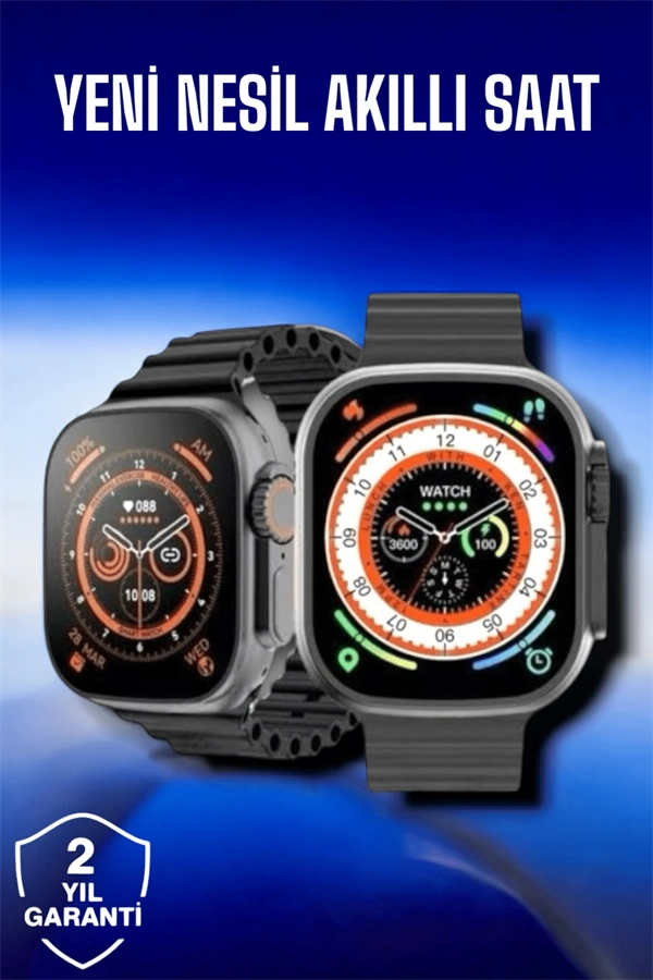 Ultra Akıllı Saat 45 MM Gri Kasa Sesli Görüşme ve Sağlık Takibi