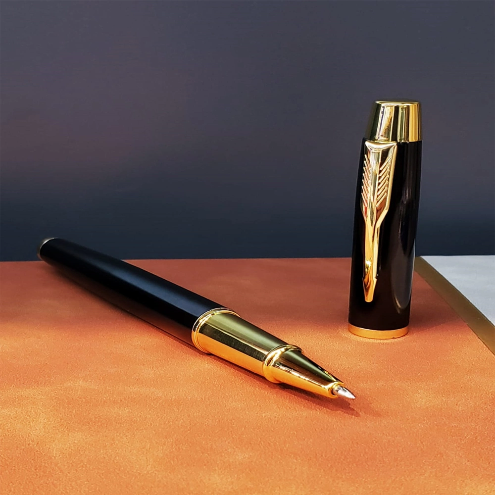 Şık Metal Siyah Gold Kalem 13 cm Hediye Seçeneği