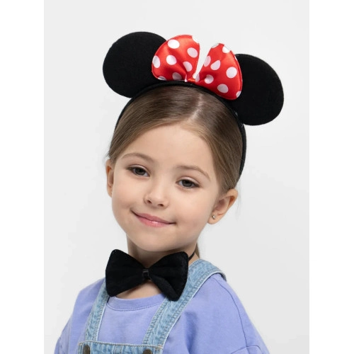 Eğlenceli Minnie Mouse Kostüm Seti Taç Kuyruk Papyon