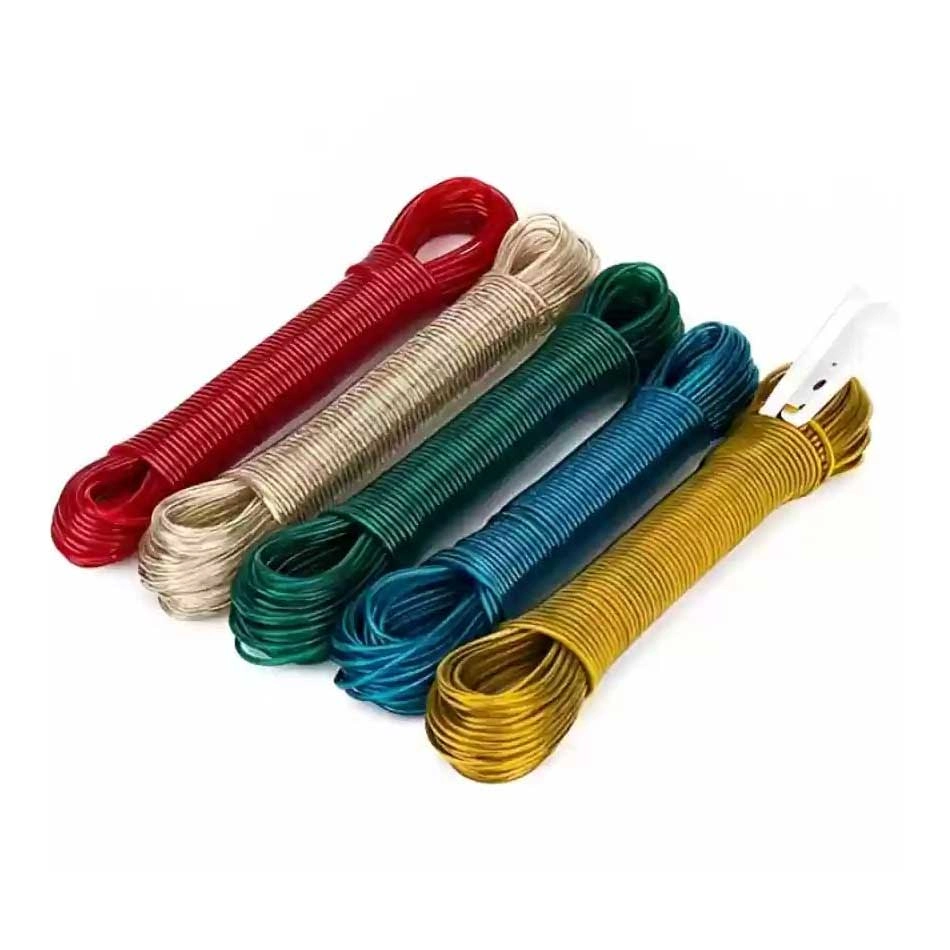 Dayanıklı Çamaşır İpi 20 Metre 12 Adet PVC Kaplama