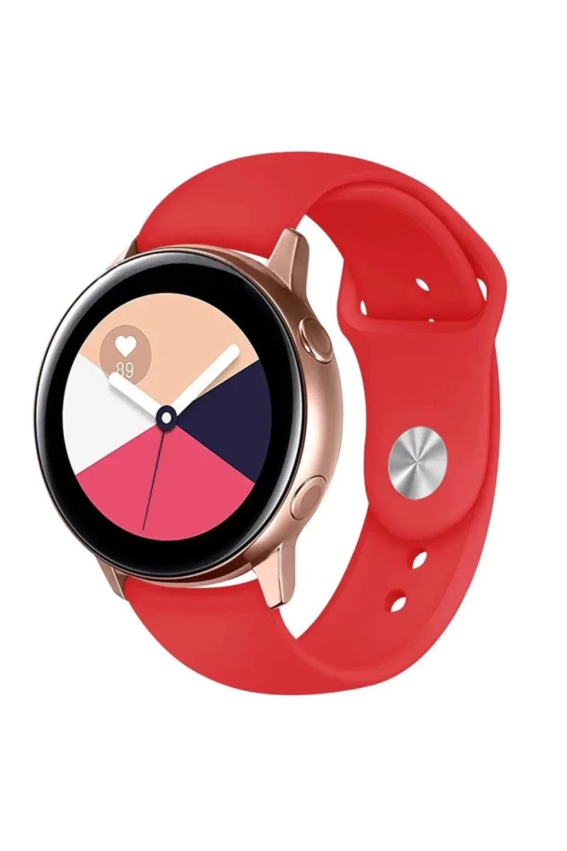 Watch 20mm Uyumlu Klasik Kordon - Kırmızı