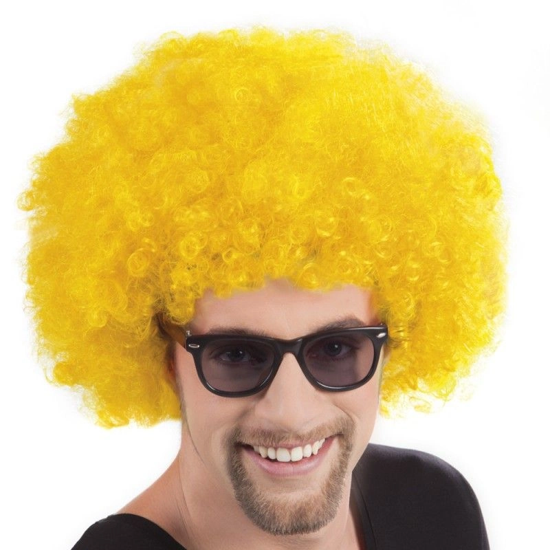 Kıvırcık Sarı Afro Bonus Peruk 120 Gr