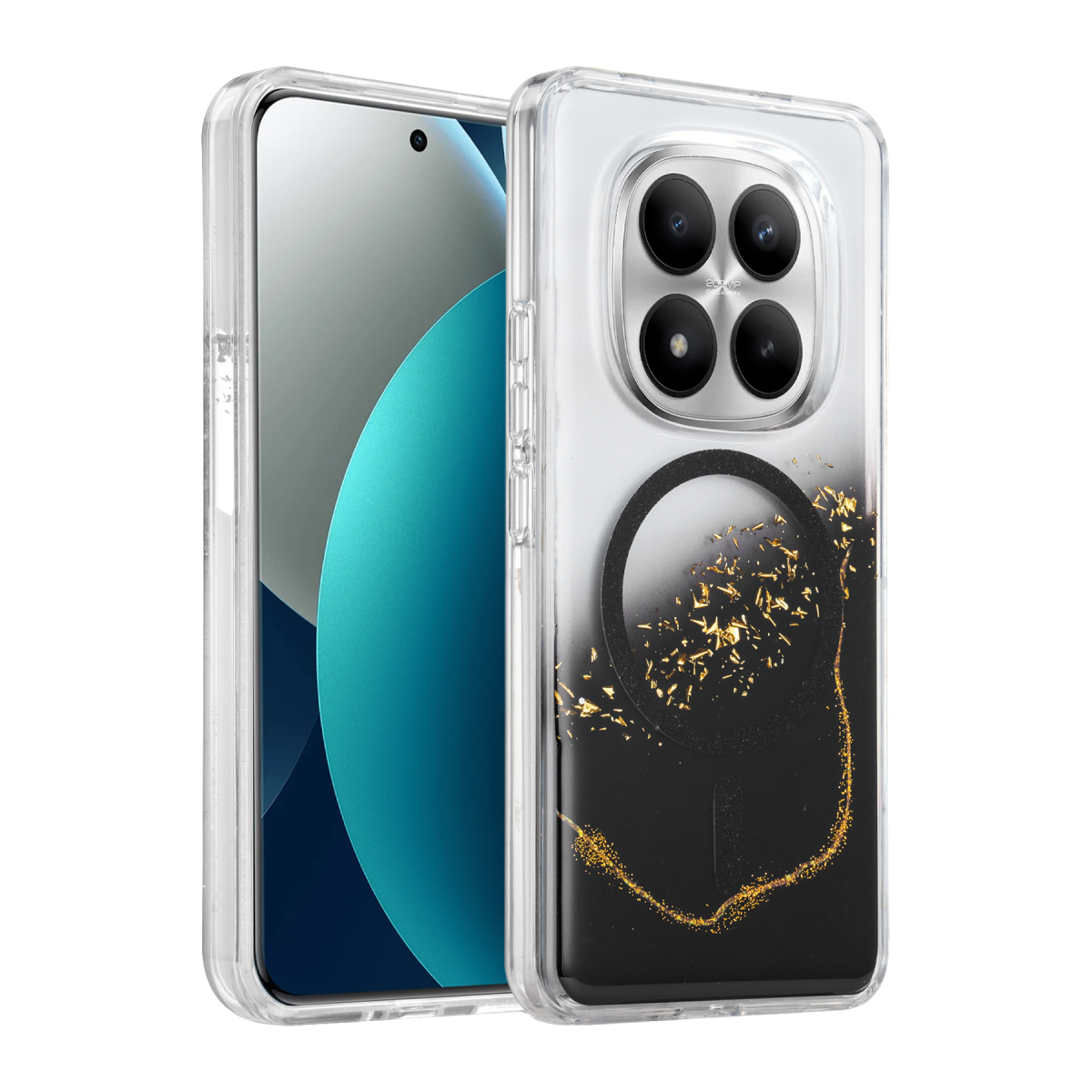 Onegif Xiaomi Redmi Note 15 Pro 5G Lotus Simli Magsafe Kapak - Siyah
