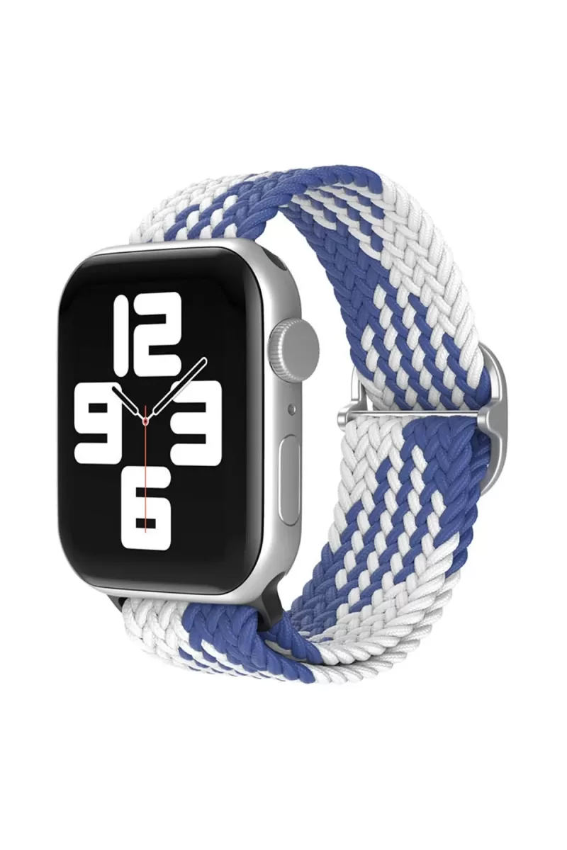 Apple Watch 42mm Uyumlu Star Kordon - Mavi-Beyaz