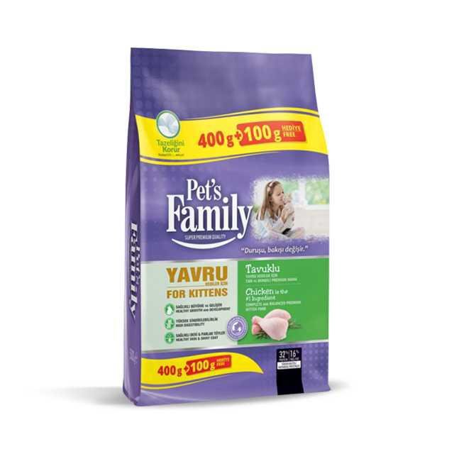Tavuklu Yavru Kedi Maması 400+100gr 1 Adet