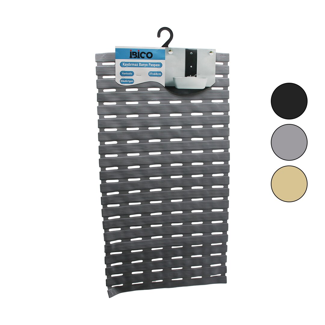 Dikdörtgen-eko Pvc Vantuz-renkli Kaydırmaz Banyo - Küvet PASPAS37X68CM