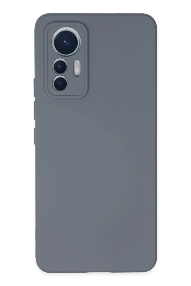 Xiaomi Mi 12 Lite Uyumlu Kılıf Nano içi Kadife Silikon - Gri