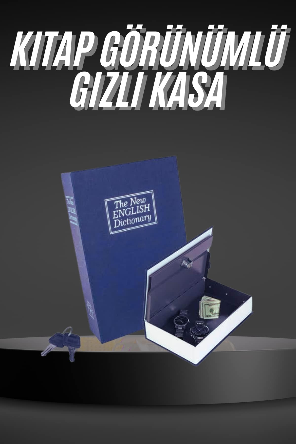 Kilitli Gizli Kasa Sözlük Kumbara Kitap Sözlük Görünümlü 18cm