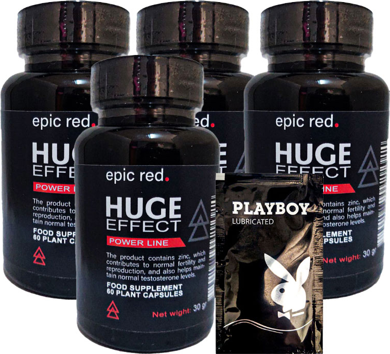Huge Effect Erkeklere Özel 60lı x 4 Adet x + Jel