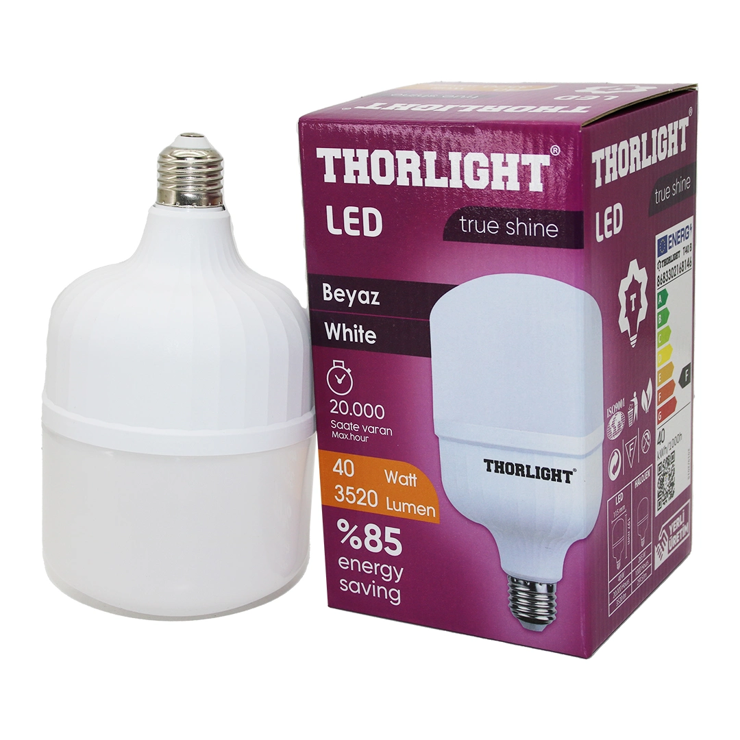 Beyaz LED Ampul E27 40W T-Shape Tasarım
