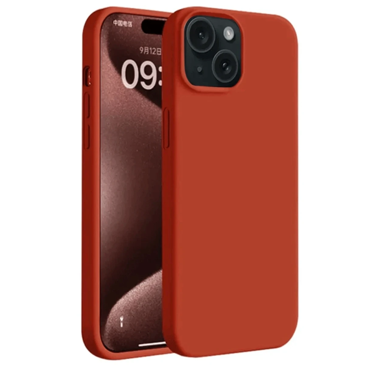 Apple iPhone 15 Kılıf First Silikon - Kırmızı