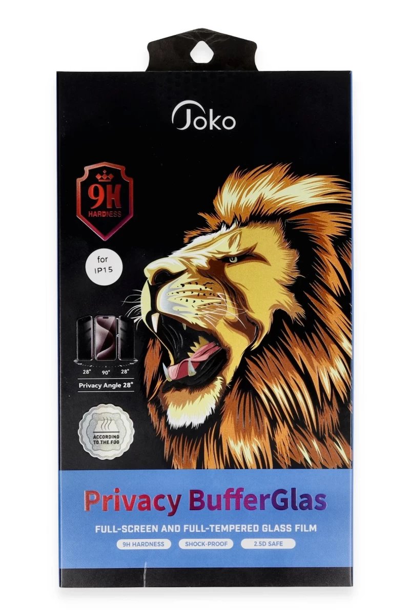 Joko Apple iPhone 15 Uyumlu Buffer Hayalet Cam Ekran Koruyucu - Siyah