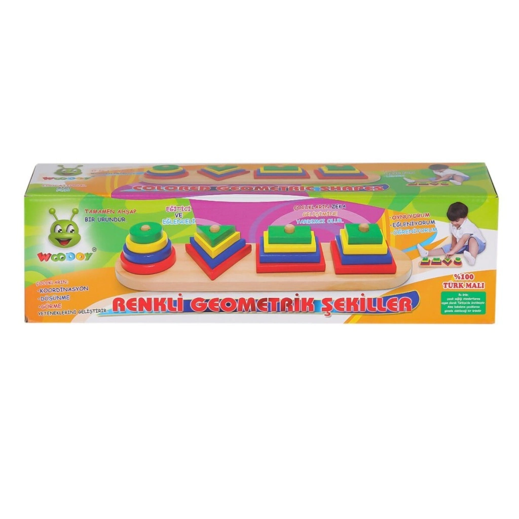 Geometrik Desenli Renkli Şekiller 1 Adet
