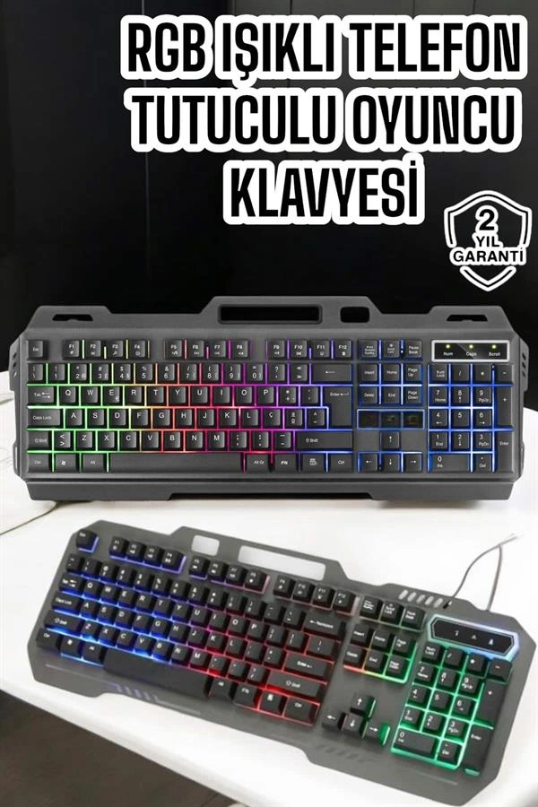 RGB Işıklı Q Klavye ve Mouse Seti Kablolu 1 Adet