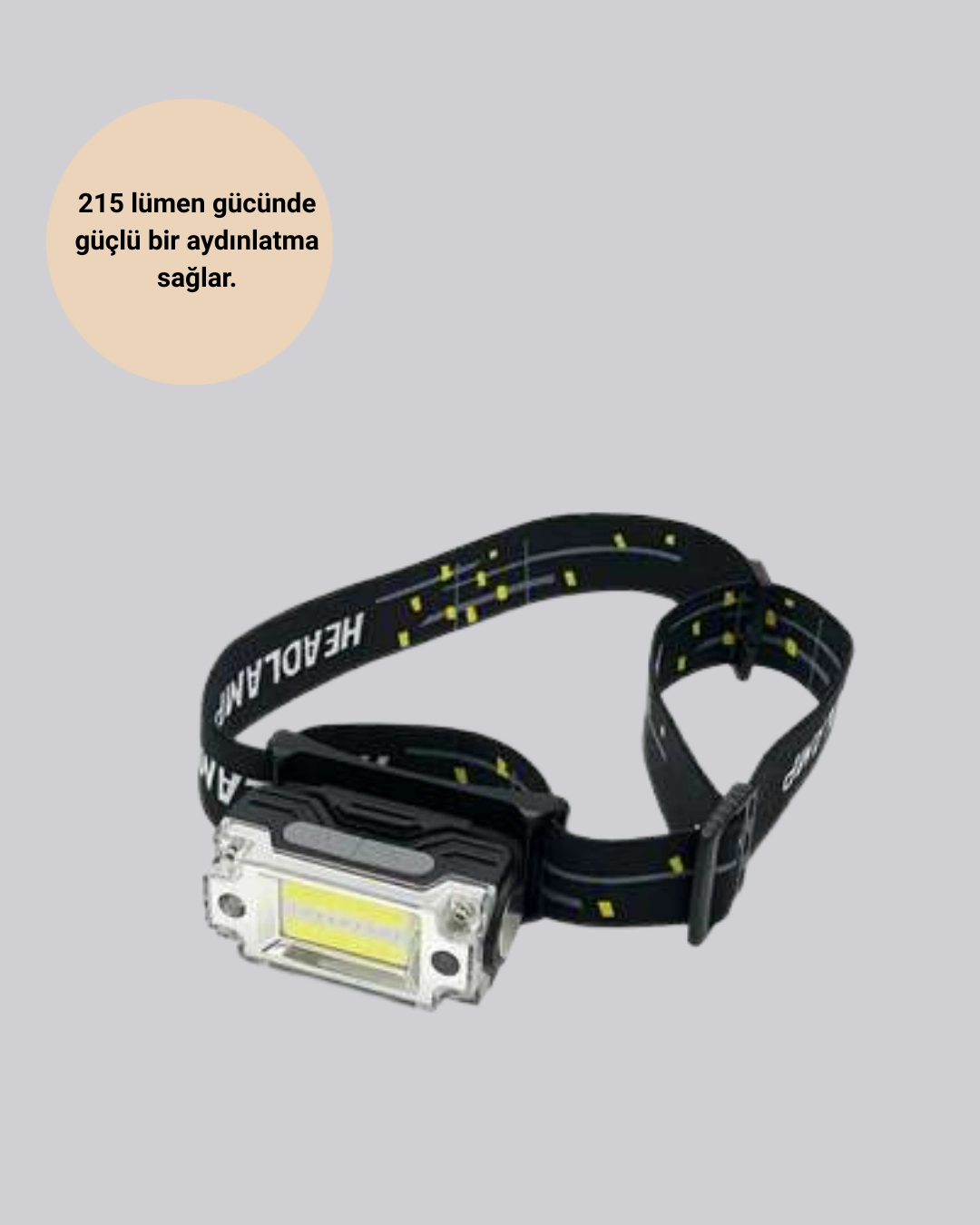 Pratik USB Şarjlı Kafa Lambası 10 cm Taşınabilir LED Fener