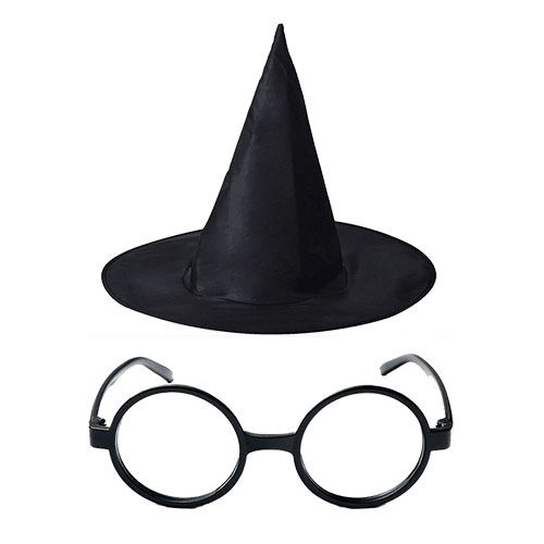 Büyüleyici Harry Potter Büyücü Şapkası ve Gözlüğü Seti