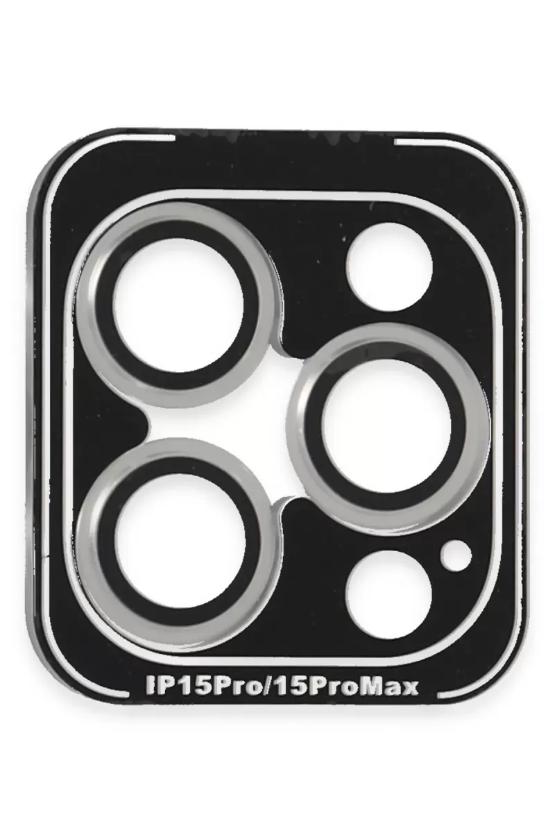 Joko Apple iPhone 15 Pro Max Uyumlu PVD Metal Kamera Lens - Gümüş