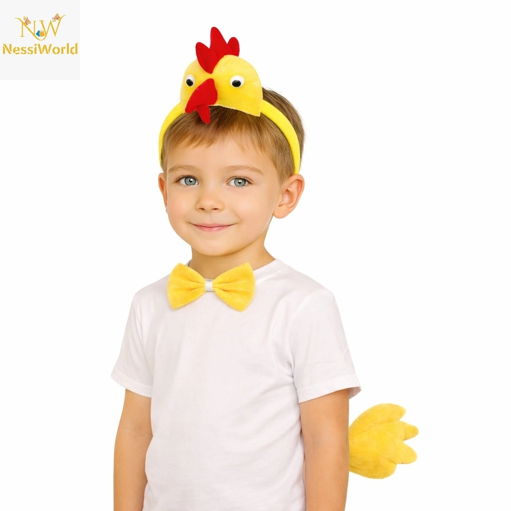 Eğlenceli Çocuk Horoz Kostüm Seti 3 Parça