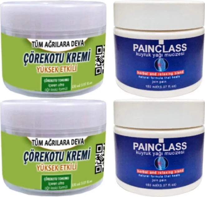 Süper Çörek Otu Kremi 2X150 ml +Painclass Kuyruk Yağı Kremi 2X150 ml