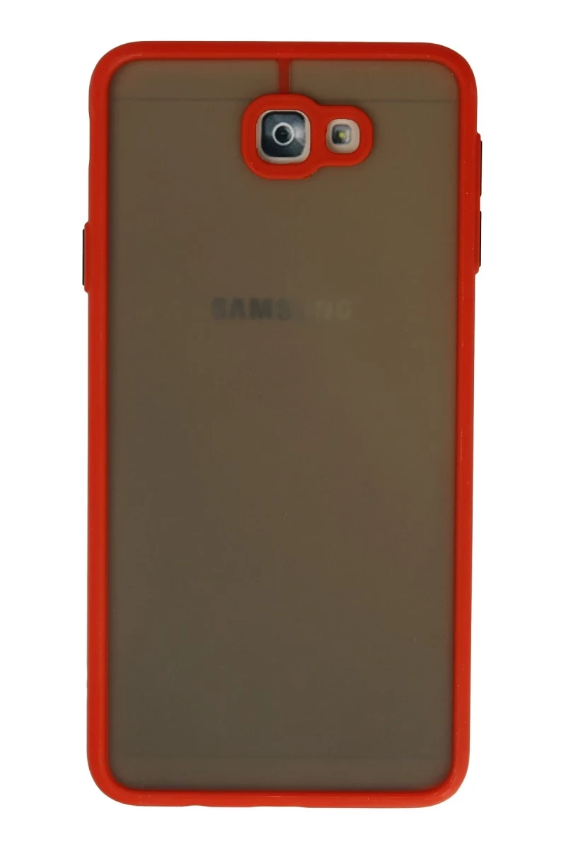 Samsung Galaxy J7 Prime Uyumlu Kılıf Montreal Silikon Kapak - Kırmızı
