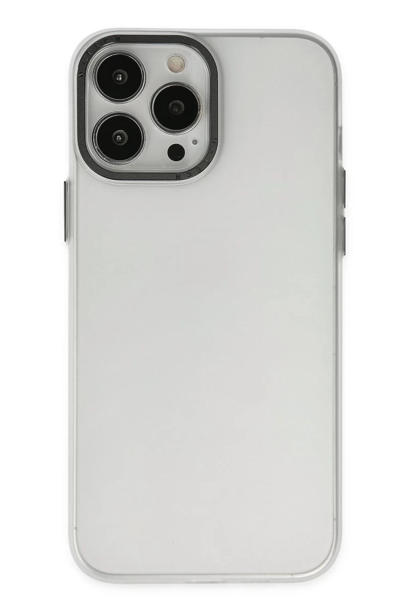 Apple iPhone 14 Pro Uyumlu Kılıf Modos Metal Kapak - Şeffaf