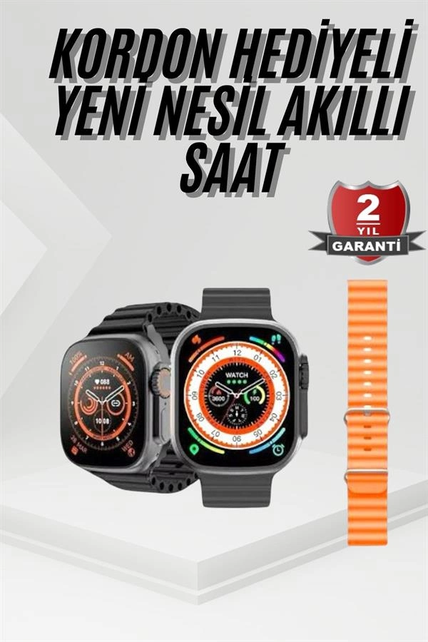 Ultra Yeni Nesil Akıllı Saat Kalp Atışı ve Adımsayar