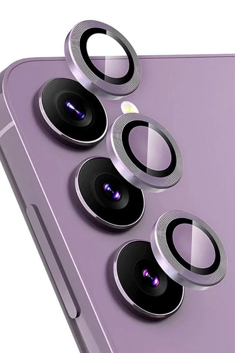 Samsung Galaxy S24 FE Uyumlu Raze Metal Kamera Lens - Mor
