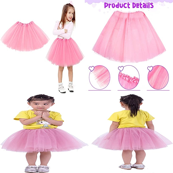 Çocuklar İçin Pembe Tütü Etek 40 cm Bale Gösteri Eteği