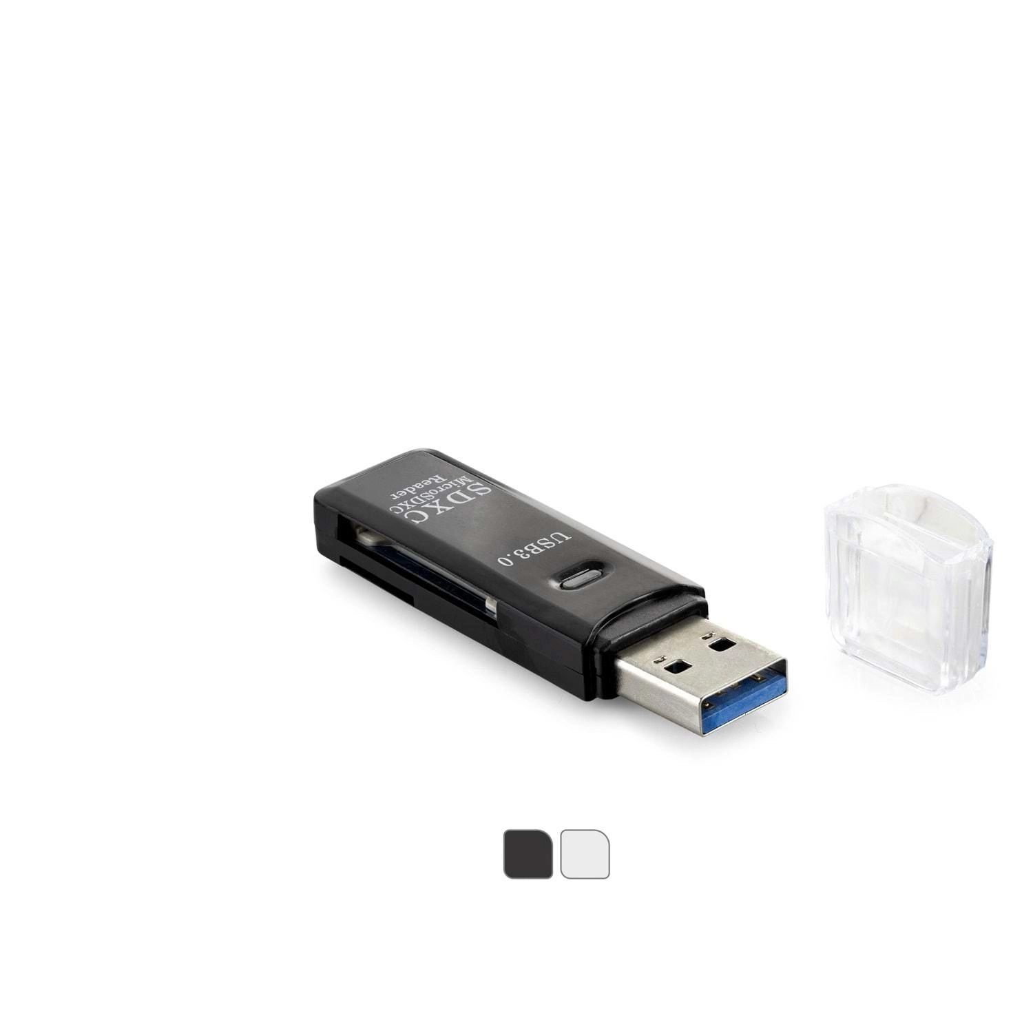 Hızlı Veri Aktarımına Sahip USB 3.0 Micro SD Kart Okuyucu Siyah