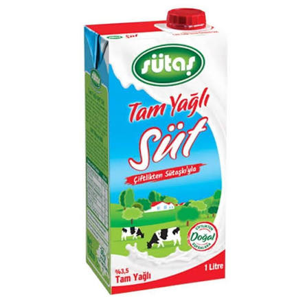 SÜTAŞ TAM YAĞLI SÜT 1 LT