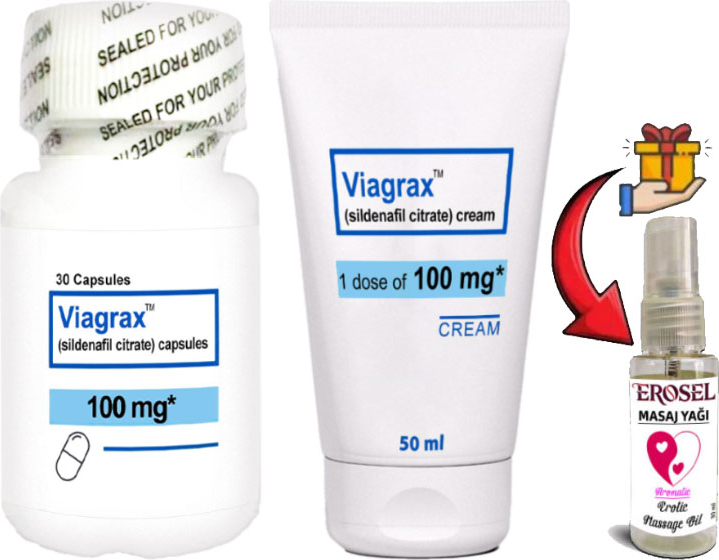 Naturalia :  30LU Viagrax Kapsül + 50 ml Viagrax Krem: Erkeklerin Performanslarına Özel Set + Hediye Erosel Masaj Yağı