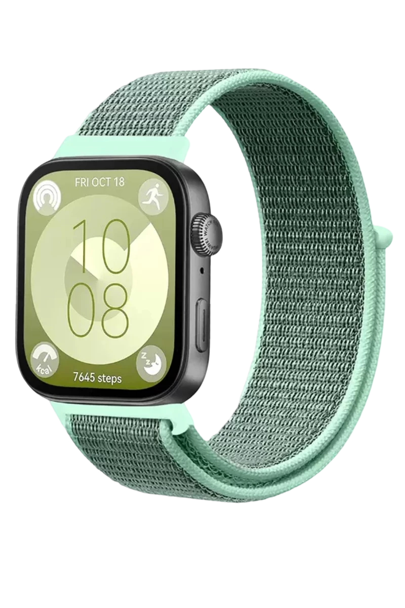 Huawei Fit 4 Hasırlı Cırtcırtlı Kordon - Turkuaz