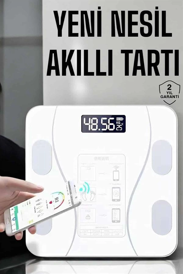 Akıllı Dijital Tartı Wifi Uyumlu Vücut Analiz Cihazı