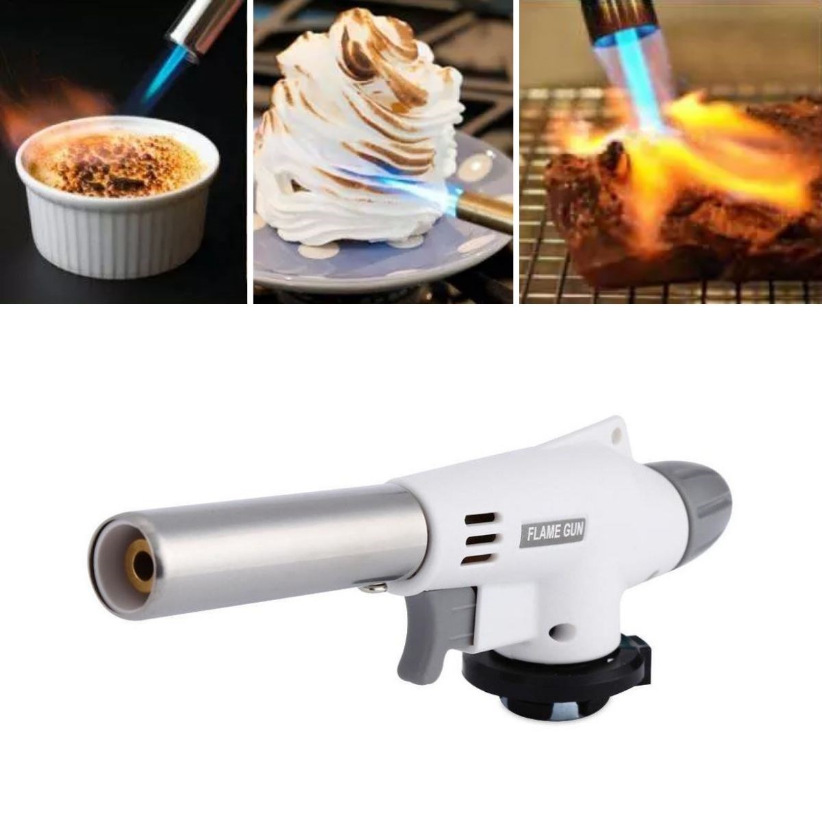 1300°C Çok Amaçlı Gaz Torch Çakmak - Mutfak, Mangal, Lehimleme Pürmüz Alev Tabancası